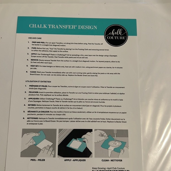 Keep Growing Chalk Couture Transfer Size B - Picture 3 of 3